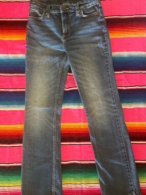 Girls Wrangler Blue Straight-Leg Jeans